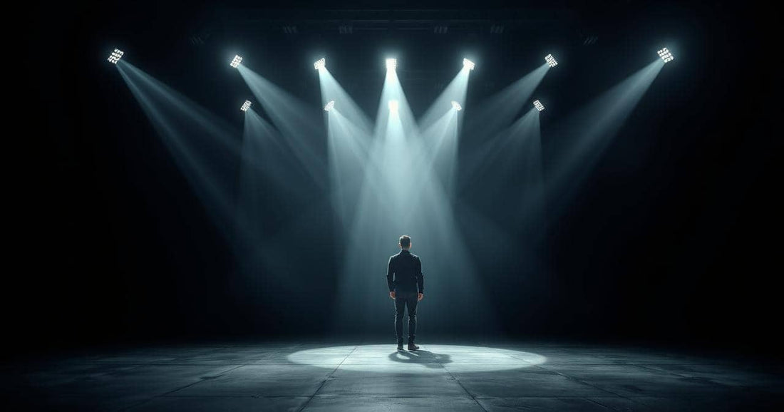 Signs of evil eye on you — a lone figure surrounded by concentrated attention beams from all directions