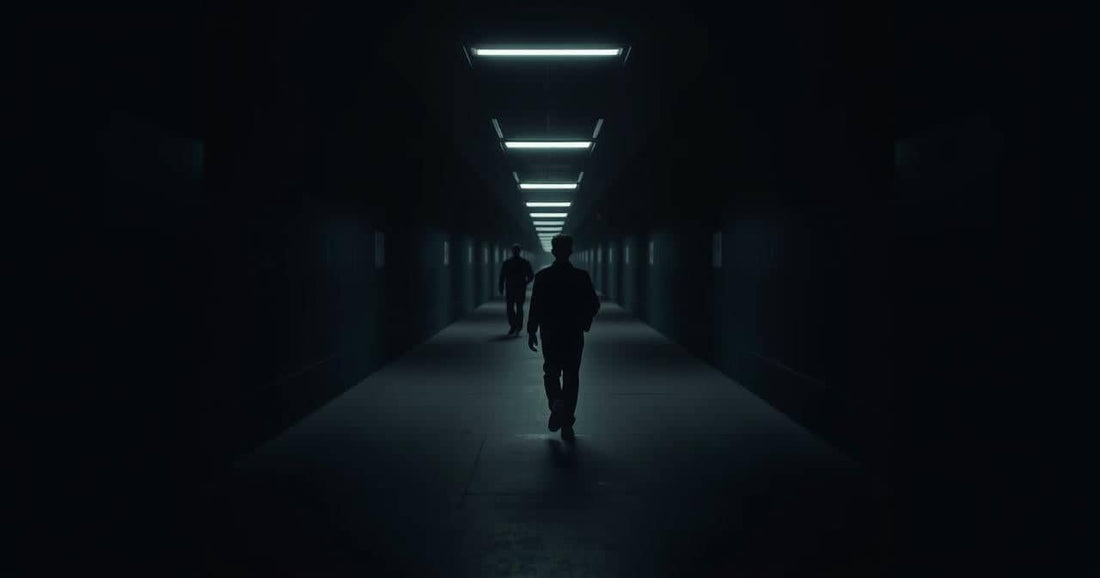 Two silhouettes in a recurring encounter — spiritual cause of repeating relationship patterns