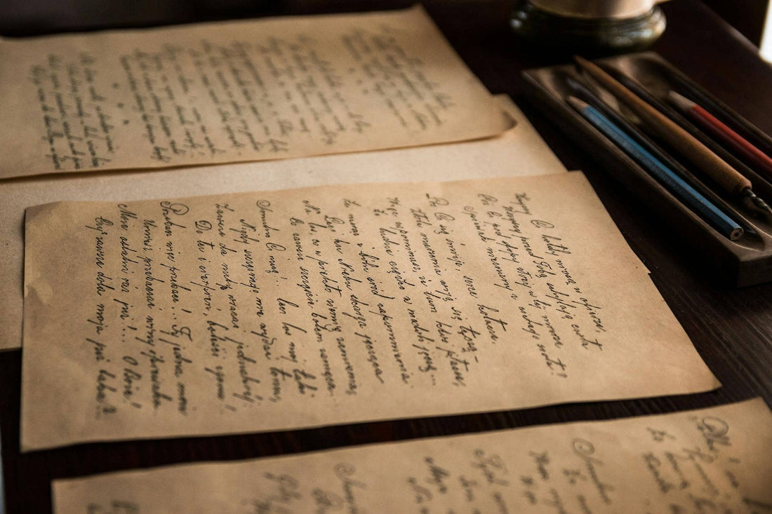 Handwritten letters on aged paper, illustrating a written spiritual petition