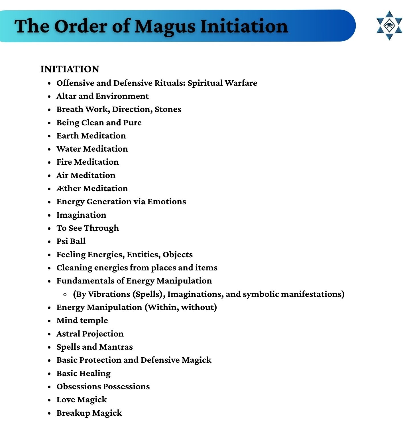 Order of Magus Initiation Spirituality, Occult, Esoteric, Awakening, Kundalini, Soul, Spirit, God, wisdom, Magus, Cult, Consulting.